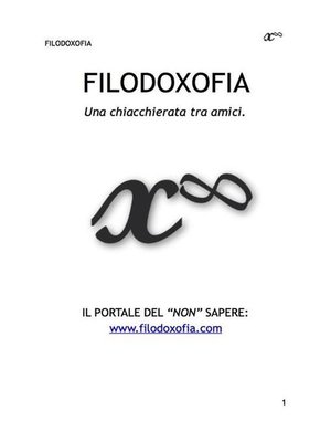 cover image of Filodoxofia